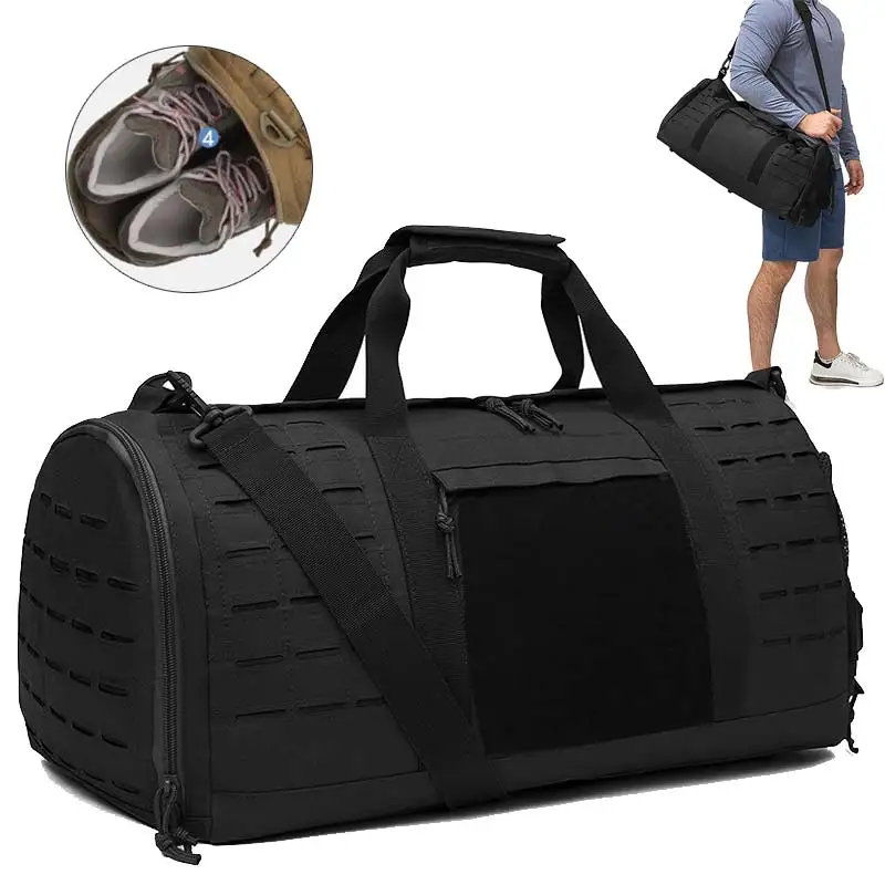 40L Military Tactical Duffle Gym Bag For Men Sport Fitness Tote Travel Bags Training Workout Bag Shoulder Outdoor Molle XA313A
