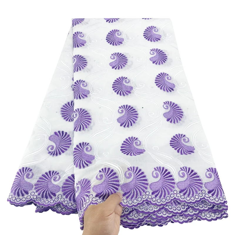 Африканская сухая кружевная Женская швейцарская вуаль ткань 5 ярдов 1023 вышивка