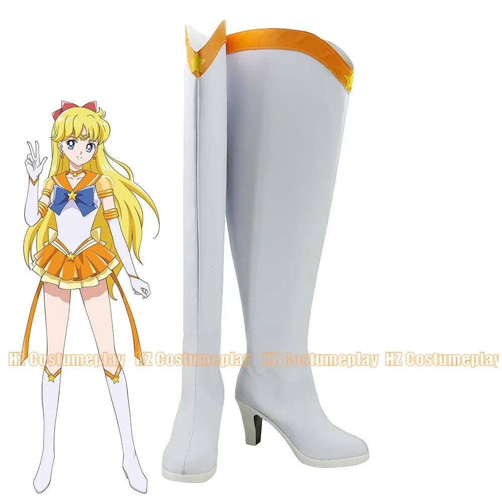 

Sailor Venus Crystal Anime Customize Cosplay High Heels Shoes Boots