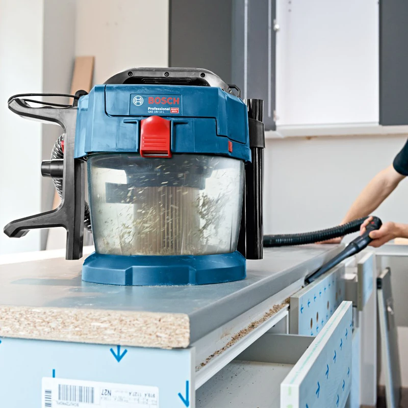 Фото Bosch GAS18V-10L беспроводной пылесос, литиевая батарея, 18 в, промышленный пылесборник, 10 литров, мобильный пылесос для сухой и влажной уборки №3