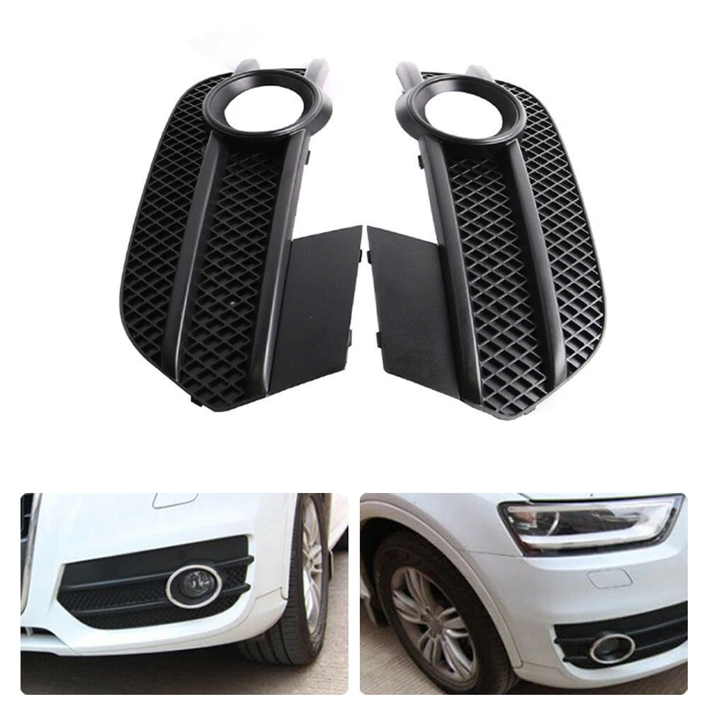 

Durable Fog Lamp Grille Cover Car 8U0807681ASP9 Fog Light Grille Front Bumper High Quality Plastic Satin Black