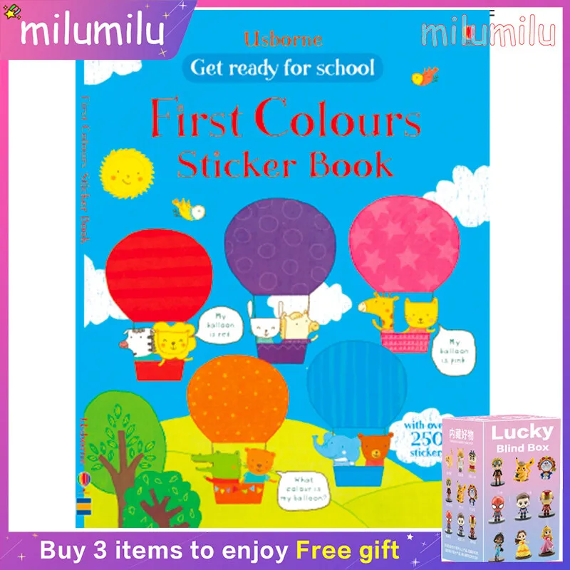 

Оригинальные детские популярные книжки MiluMilu Usborne, книга-наклейка с первым цветным рисунком, Инструкция с картинками на английском языке для детей
