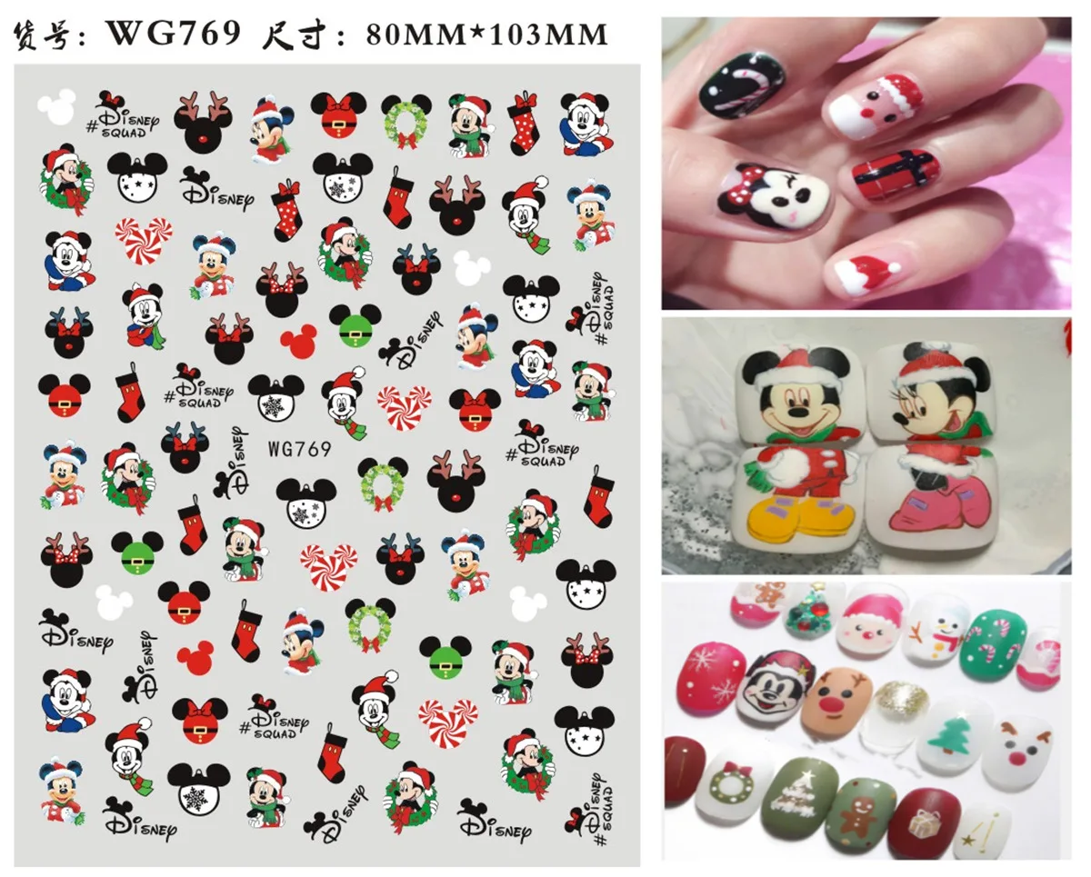 

3D Handmade Stickers Disney Winnie the Pooh Mickey Cartoon Anime Character Stickers For Nails Nail Decoration Stickers Nail Art
