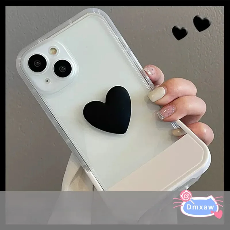 Bracket Phone Case With Love Heart Cover