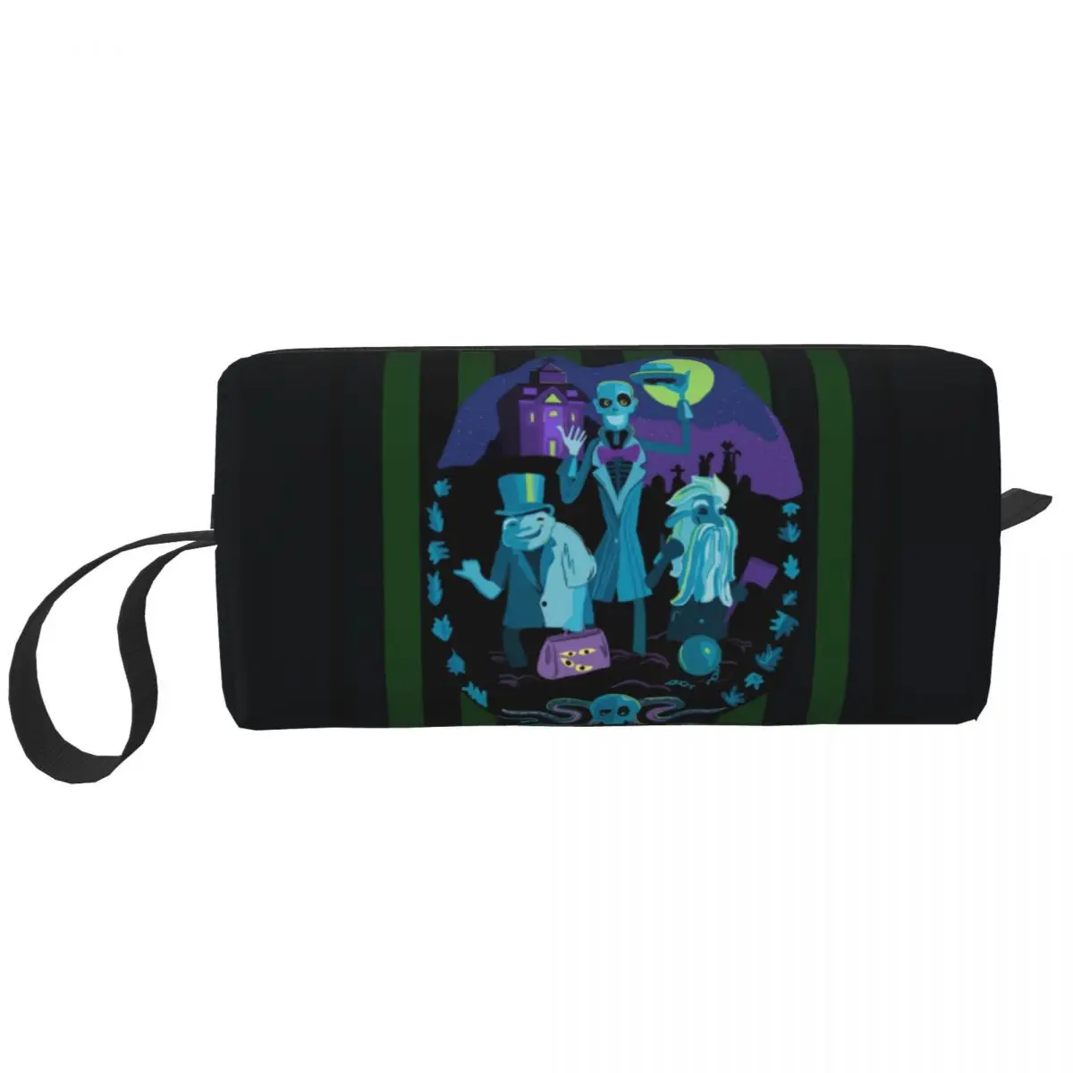 

Kawaii Haunted Mansion Travel Toiletry Bag Women Cosmetic Makeup Bag Beauty Storage Bags Dopp Kit Box Case