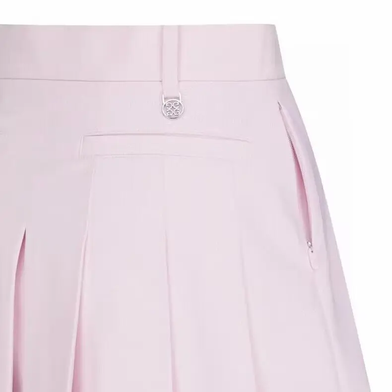 Golf clothing women's college style pink half sleeve windbreaker summer casual pleated short skirt half skirt fashion everything