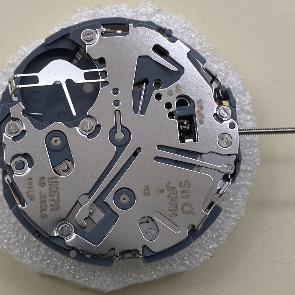 Japan Full Steel VK67 Quartz Movement Watch Repair Accessories 6 Pins Single Date Chronograph for Three Eye Quartz Wrist Watch