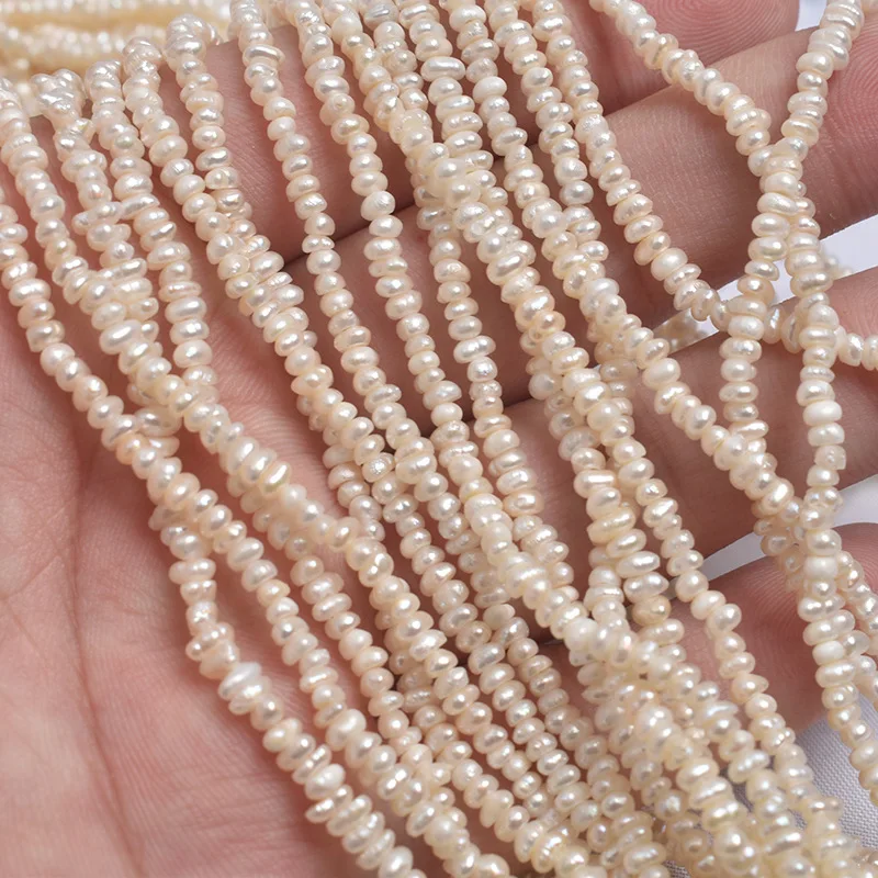 

Fashion 2-3mm Millet Beads Natural Freshwater Pearl Loose Beads DIY Handmade Material Semi-Finished Necklace Accessories