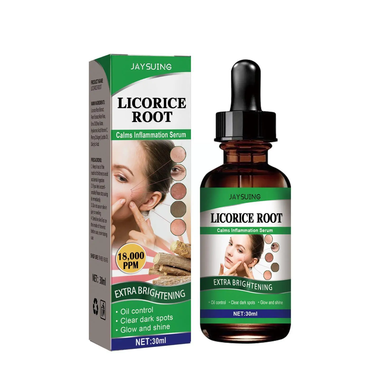 

30ml Licorice Facial Essence Serum Licorice Root Extract Liquid Anti Wrinkle Removal Control Acne Oil Blackhead Essential O Q6I8