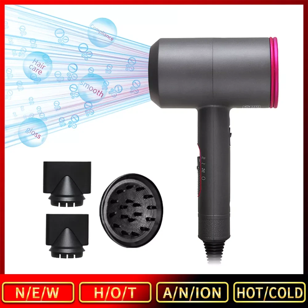 New Hair Dryer Negative Ionic Professional Dryer Powerful Hairdryer Travel Homeuse Dryer Hot Cold Wind Salon Blow Dryer enlarge