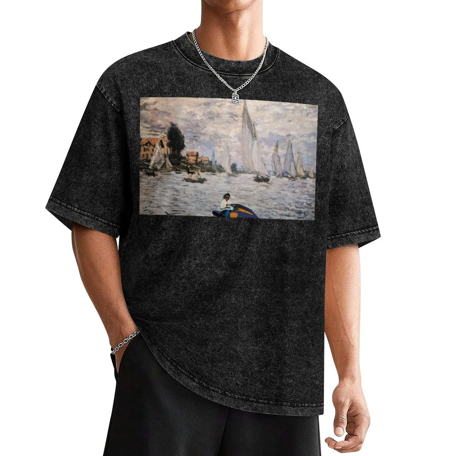 Футболка Kenny Powers Through a Monet быстросохнущая мужская футболка с синим замком в