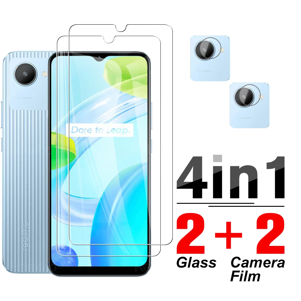 

4 в 1 стекло для объектива камеры es для Realme Narzo 50i Prime закаленное стекло Защита экрана для Realme C30 50iprime RealmeC30 пленка для телефона