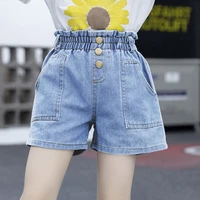 2022 fashion casual summer children jeans shorts for girls blue denim short trousers pants kids big girl clothes costume 100 160
