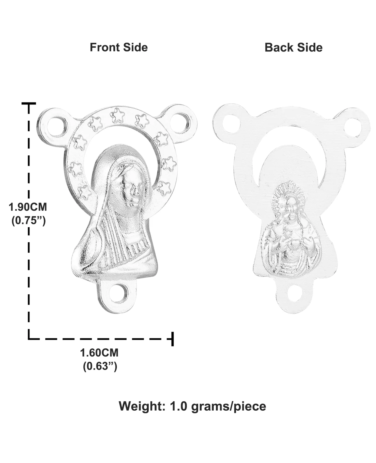 10 шт. детали для украшения Розария священное христианское сердце