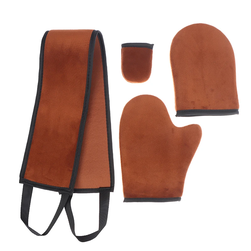 

Brown Finger Glove Reusable Body Self Tan Glove Applicator Tanning Gloves Cream Lotion Mousse Body Cleaning Glove Self Tanner