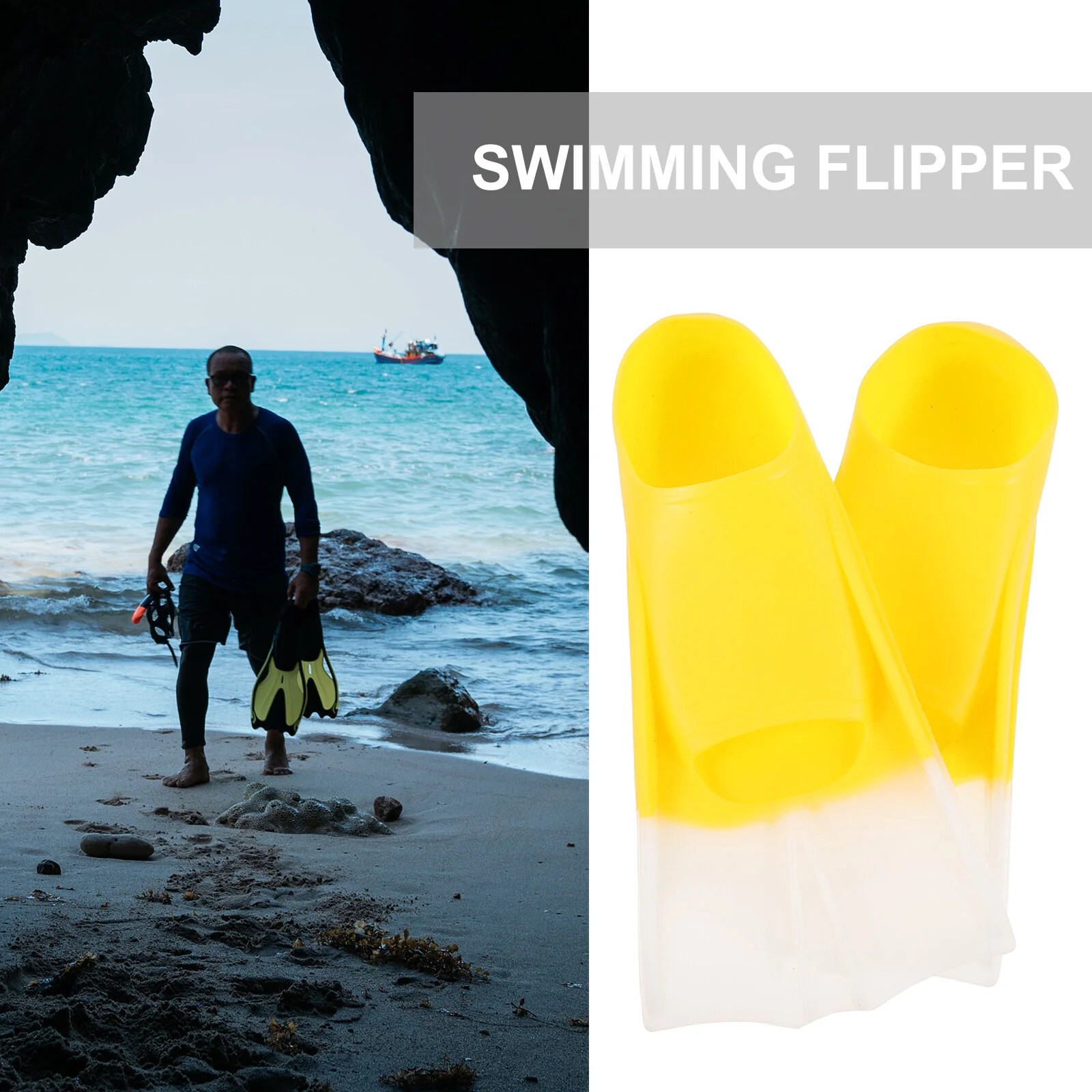 

2 Pcs Snorkeling Gear For Adults Snorkeling Flipper Accessories Flippers Gear Adult Silica Gel Fins Man Diving