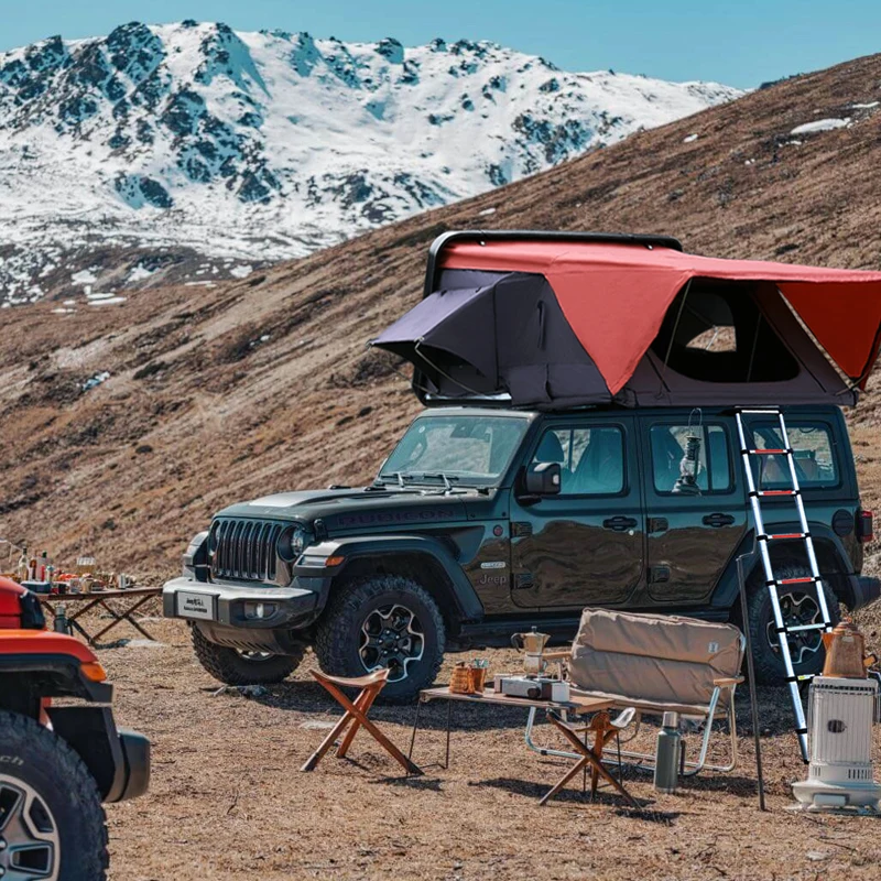 

Aluminum Hard Shell Semi-automatic Hydraulic Cheap Car Roof Tent For Wrangler JL JK
