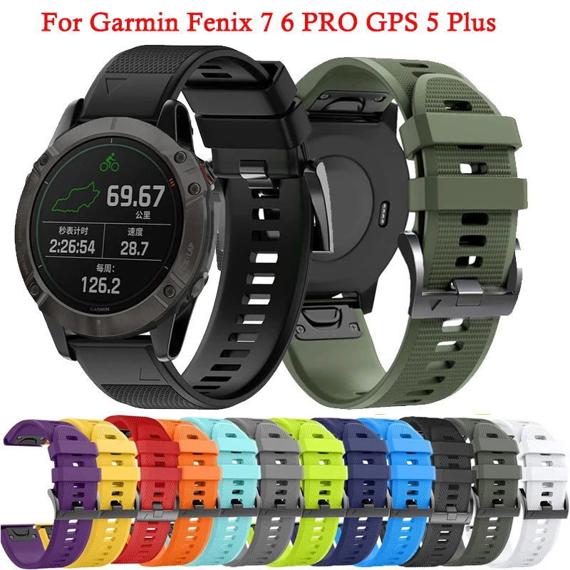 

22mm Quick Release Silicone Strap For Garmin Fenix 7 6 PRO GPS 5 Plus Easy Fit Smart Watch Replacement Bracelet Band For Garmin
