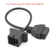 6 pin obd to obd2 connector adapter cable wire for chrysler jeep dodge interface 6pin to obd2 16 pin adapter obd2 car auto tool