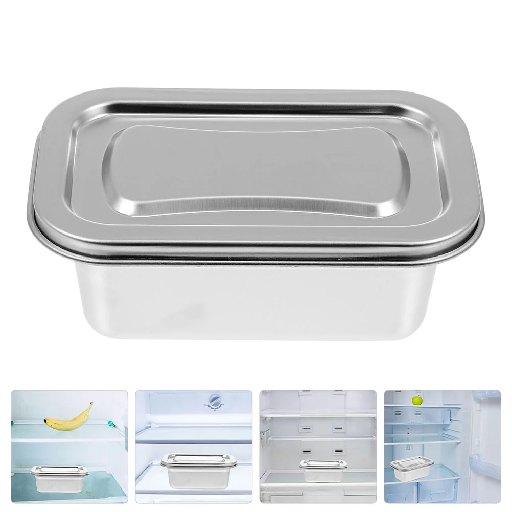 

Ice Cream Box Container Freezerrefrigerator Storage Metal Tub Homemade Casefresh Containers Fruits Bowl Fridge Lunch Steel