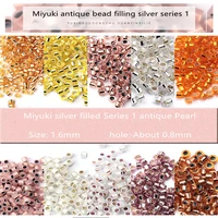 1 6mm miyuki yuki antique bead filled silver series diy necklace bracelet jewelry materials and accessories imported from japan