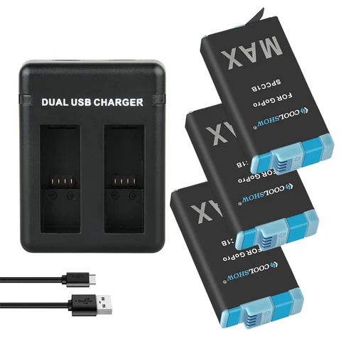 Аккумулятор Coolshow для экшн-камеры Gopro Max Battery 360 для Go Pro Max Аккумуляторы 1600 мАч