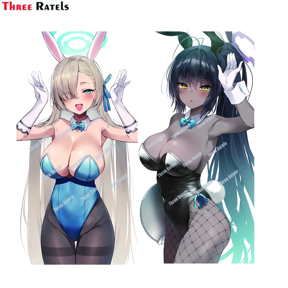 Автомобильные наклейки Three Ratels E194 Asuna с голубым архивом аниме для украшения