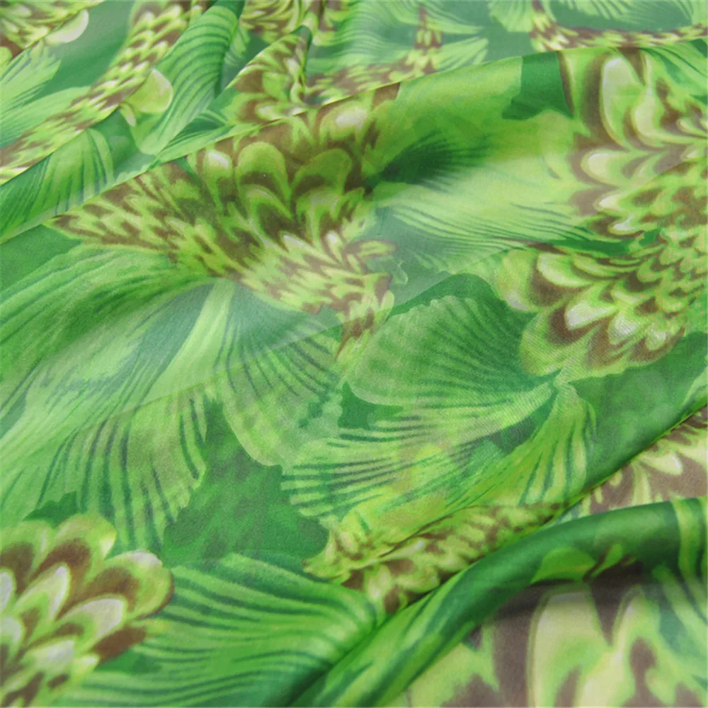 Уникальная нестандартная маленькая дизайнерская шелковая шифоновая ткань с