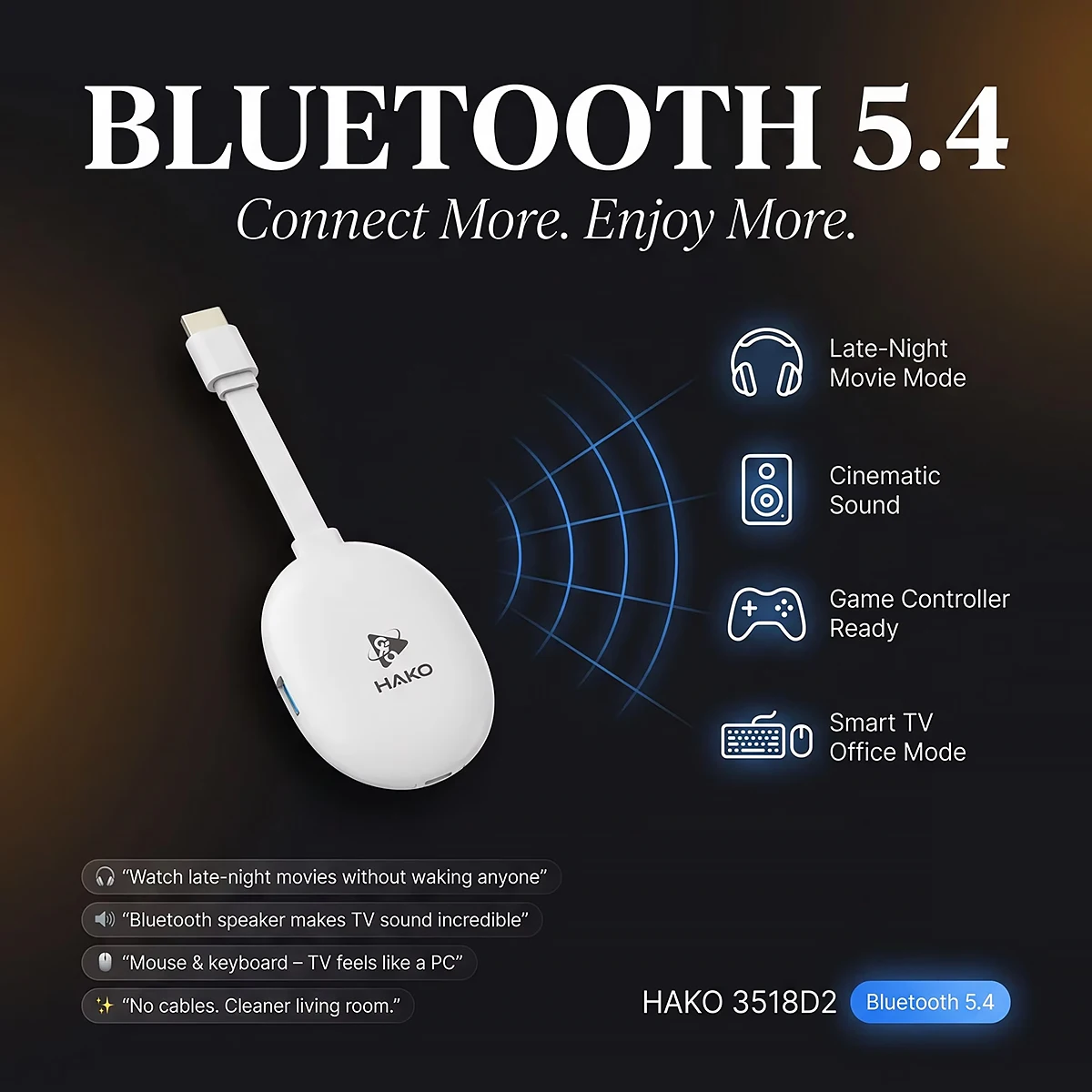 Фото H96 MAX RK3518D Android14 Smart mini TV stick Wifi6 BT5.4 4K HD 3D Quad-Core Ethernet Google Voice Assistant Media Player Tvbox №5