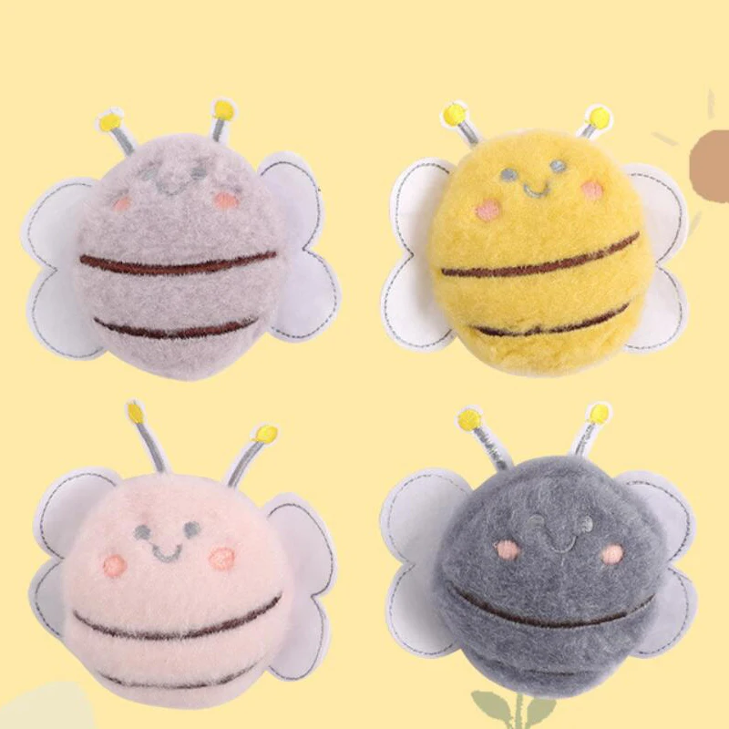 

4Pcs/lot Cartoon Plush Little Bee Patches DIY Cotton-filld Plush Bee Accessories Headwear Clothing Decoration Material