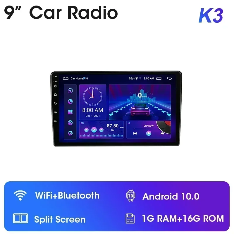 

Автомобильная Мультимедийная система JMCQ, плеер на Android 12, с 9 "экраном, GPS, 4G, для Nissan, Kia, Honda, Toyota, VW, типоразмер 2DIN