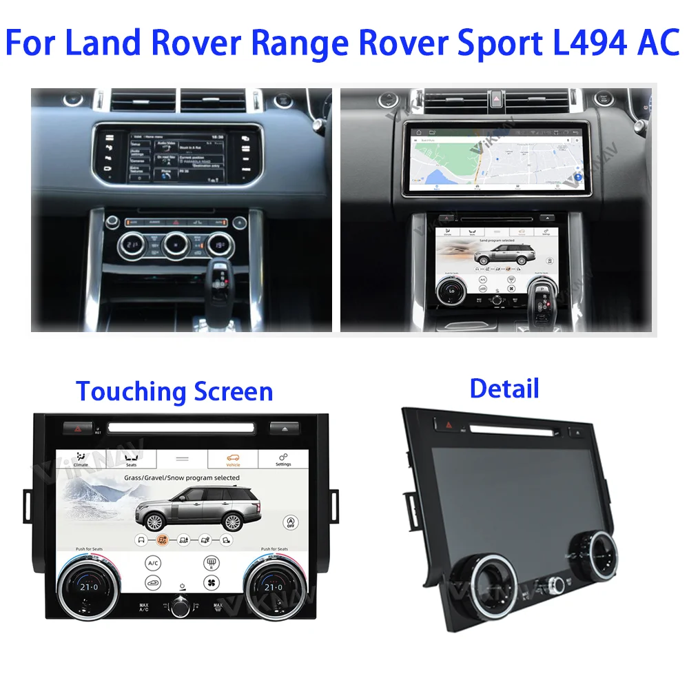 

For Land Rover Range Rover Sport L494 2013- 2015 2016 Air Conditioning Dashboard 10.4inch Touch Screen IPS Climate Adjustment