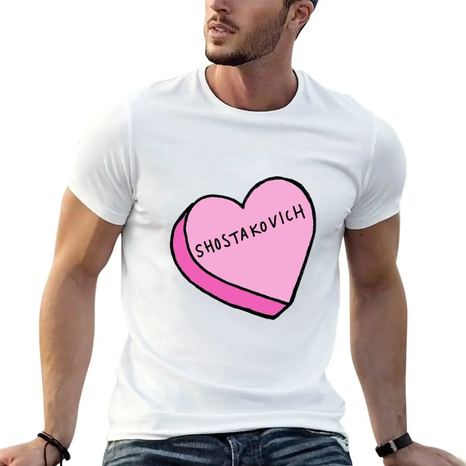 Футболка Dmitri Shostakovich Composer Heart с классической музыкой летняя одежда в стиле аниме