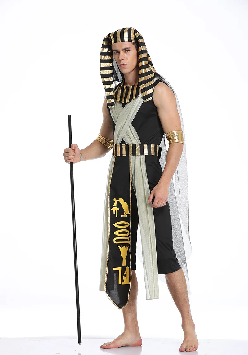 Костюм для косплея влюбленных на Хэллоуин греческий Мужской Бог Фараона из