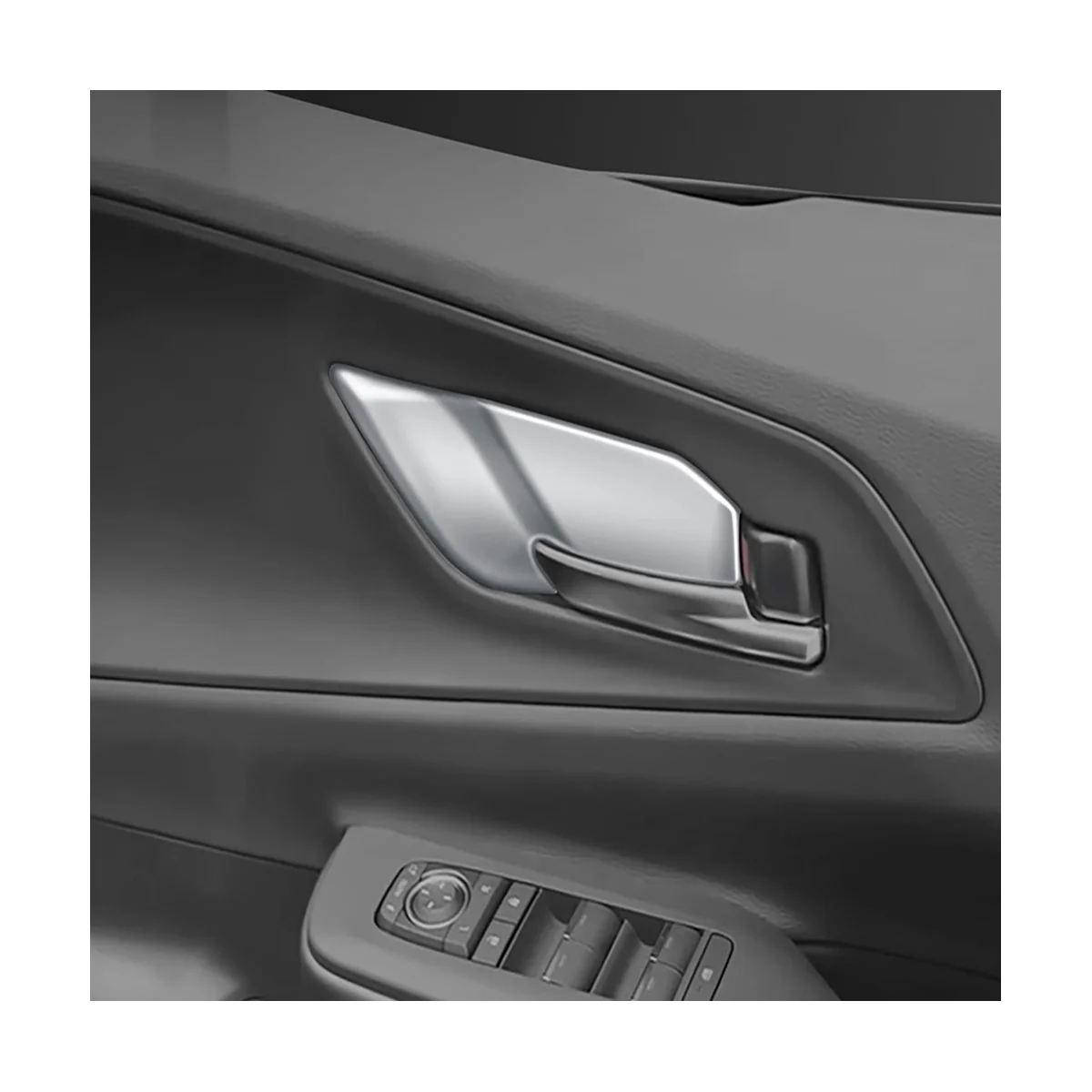 

Car Dumb Silver Door Inner Handle Bowl Frame Trims High/Low Configuration 5PCs for Prius 60 Series 2022 2023