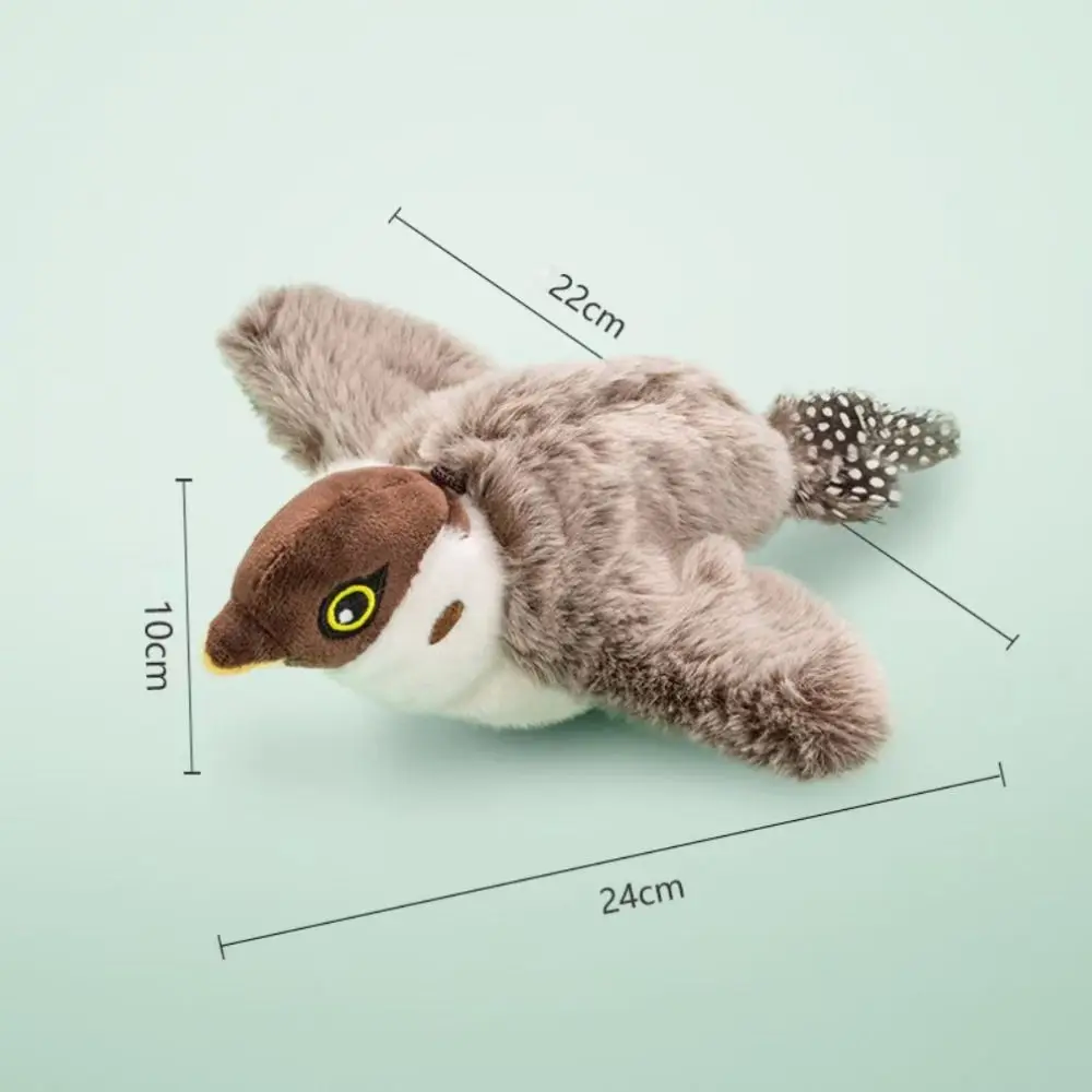 Электронная хлопчащая птица-воробей игрушка для кошки подвесная яркая