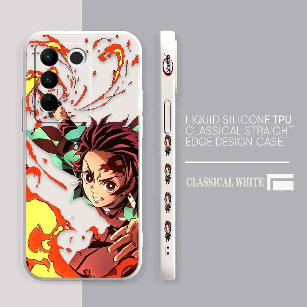 Case For VIVO S1 S5 S6 S7 S9 S9E S10 S12 S15 S16 S16E V19 V20 V21 V23 V25 V27 PRO 5G Case Funda Shell Anime Demon Slayer Tanjiro