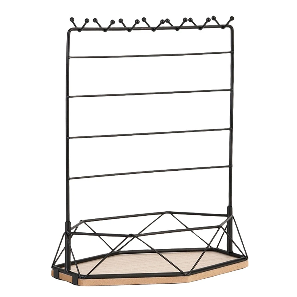 

Многоуровневый стеллаж для ювелирных изделий, металлическая подставка для сережек и ожерелий, съемный однотонный Настольный органайзер с подносом, реквизит для дома