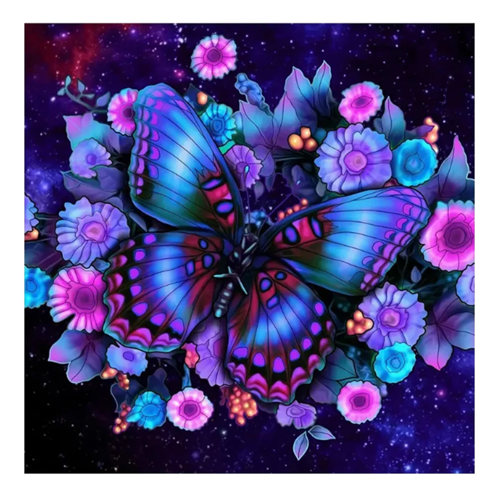 

YI BRIGHT DIY 5D Diamond Painting Set Butterfly Purple Full Diamond Art Set Diamond