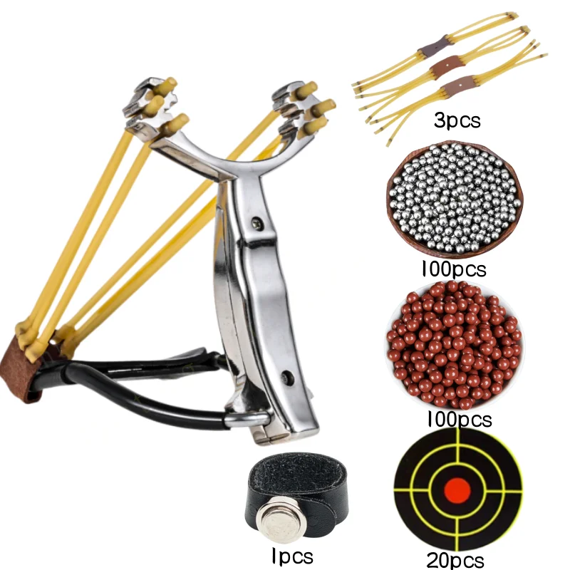 

Outdoor Hunting Shooting Slingshot Catapult Wrist Support Wrist Round Tube Rubber Band Azusa Alloy Material High-Precisio