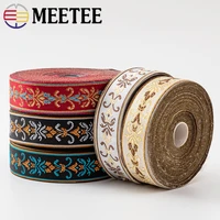 8meters meetee 3cm ethnic jacquard lace trim ribbon macrame for hometexile sofa cushion curtain decor diy garment accessories