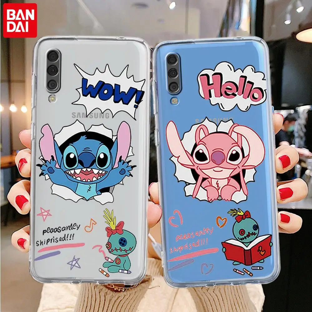Прозрачный мягкий чехол Lilo Stitch для Samsung Galaxy A50 A70 A30 A10 A40 A12 A51 A52 A71 A72 A20s A20e A21s