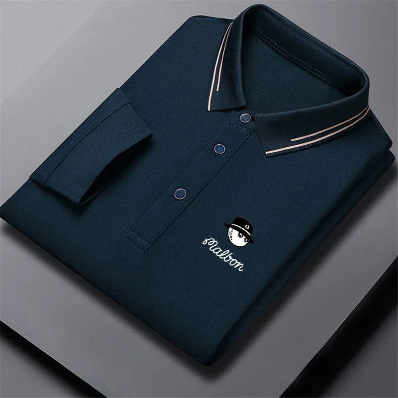 

2023 golf clothing men's spring sports shirt golf shirt top malbon sports jacket simple temperament golf shirt men's golf shirt