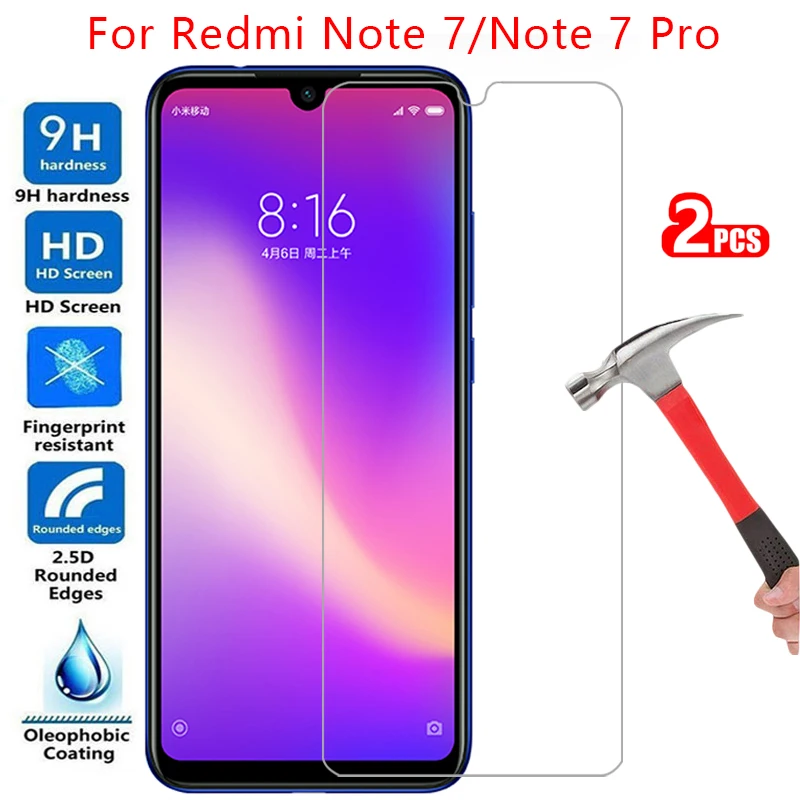 

tempered glass screen protector for xiaomi redmi note 7 pro case cover on note7 not7 not 7pro 7p note7pro protective phone coque