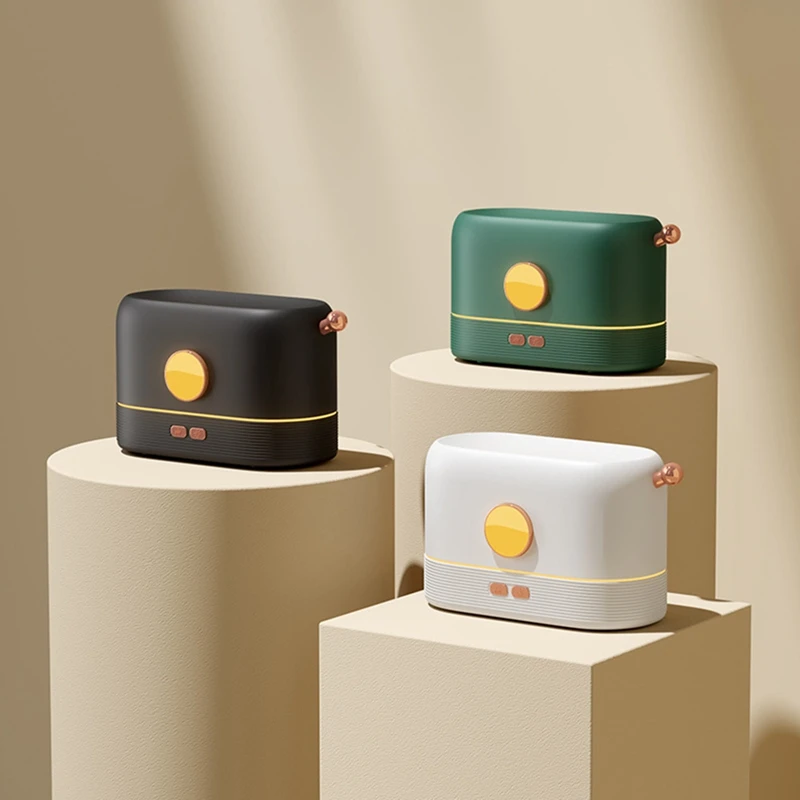 

LED Simulation Flame Aromatherapy Humidifier Night Light USB 3 Colors Dimming Atmosphere Desk Lamp 200Ml