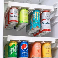 Cans Beer Soda Refrigerator Organizer Cans Beverage Bottle Holder Dispenser Storage Rack For Refrigerator Kitchen Storage Box