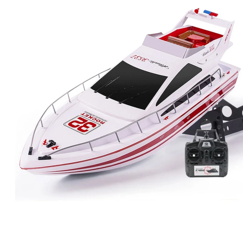Фото Heng Long 2,4G RC Высокоскоростная гоночная лодка с беспроводным управлением Роскошная яхта Корабль Мотор ESC Окрашенная готовая модель Игрушки Подарки №1