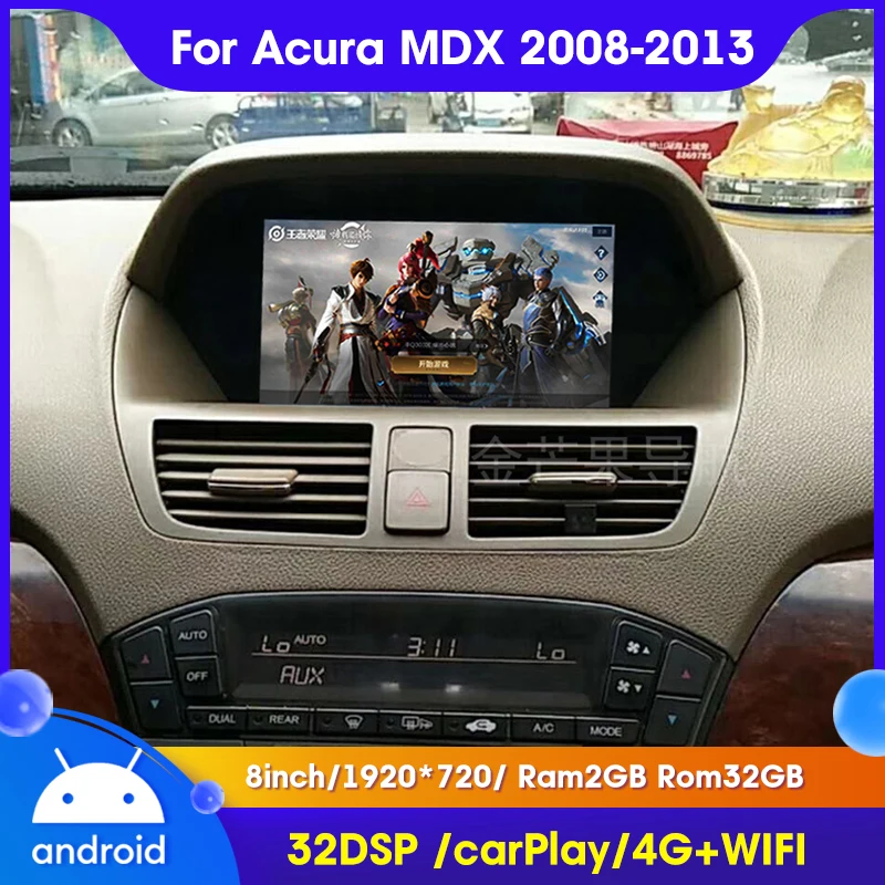 

32G Android 11 для Honda Acura MDX 2008 2009 2010 2011 2012 2013 Автомобильная интеллектуальная система радио аудио GPS Apple Carplay Прямая поставка