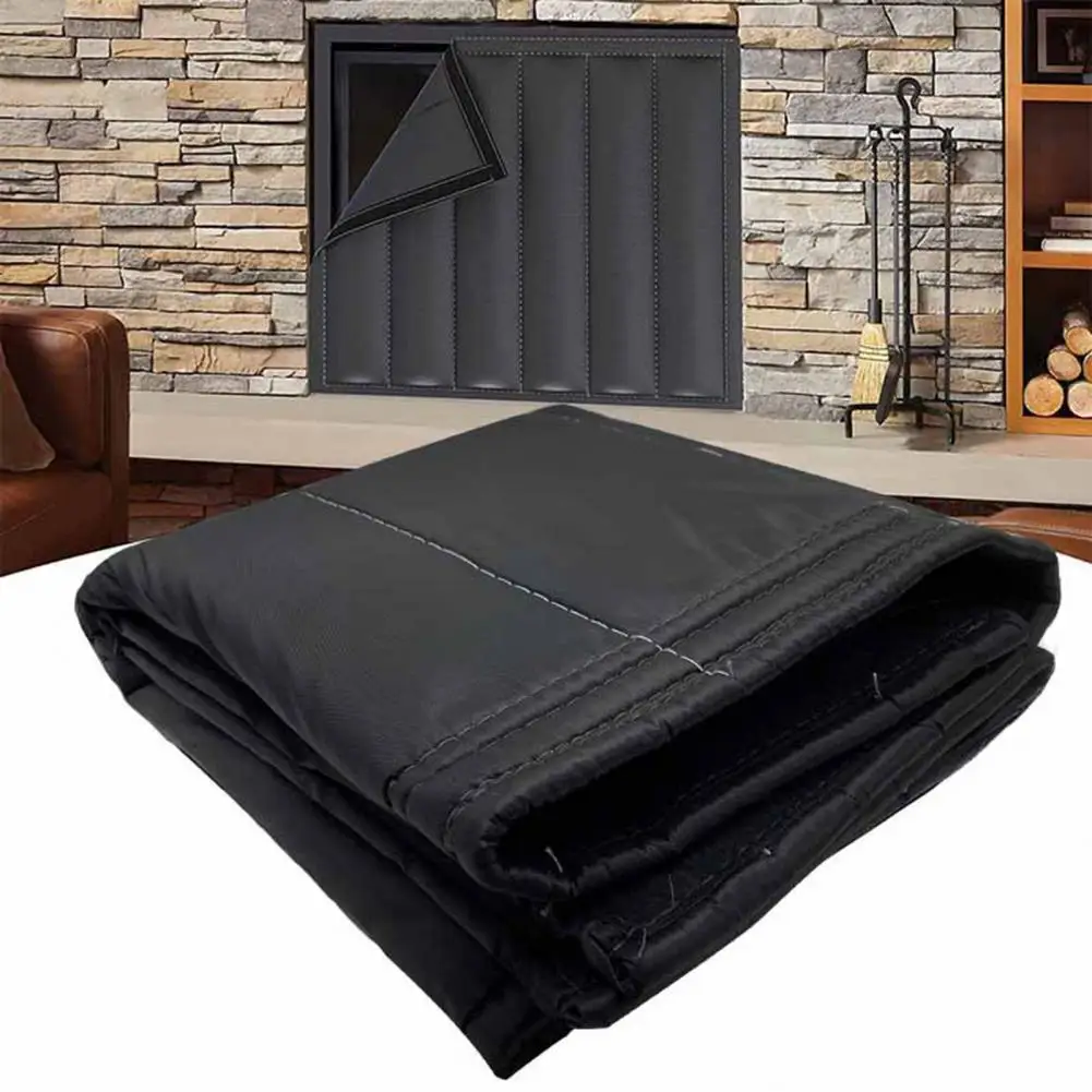 

Foldable S/M/L Size Keep Drafts Out Stops Heat Loss Indoor Fireplace Draft Guard Cover Fireplace Blanket for Living Room