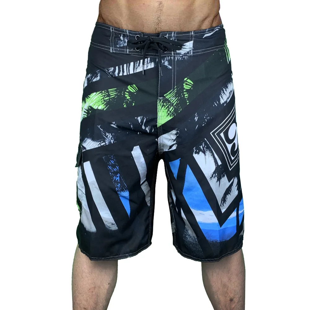

2023 Twill seascape coconut peach skin velvet quick dry surf beach pants casual fitness sports men's five cent shorts